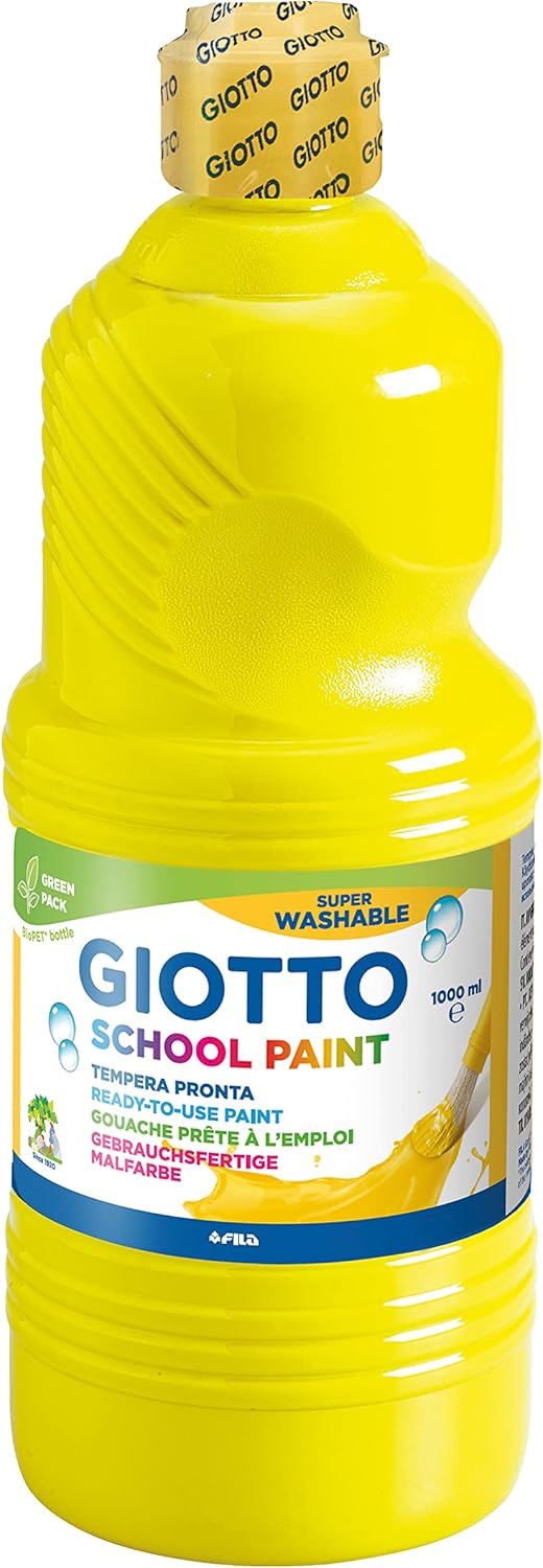 Tempera Giotto School Paint: giallo primario - 1000ML