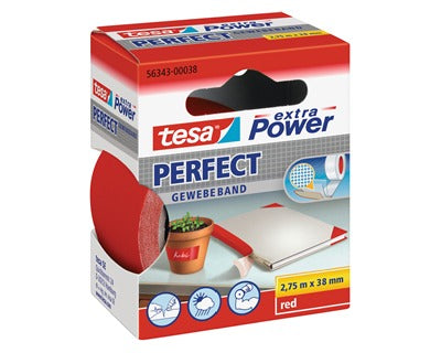 TESA Nastro extra power perfect rosso misure 38mm x 2.75m