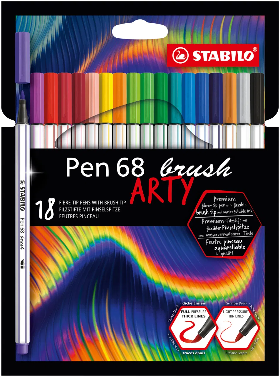STABILO Pen 68 Brush Arty da 18