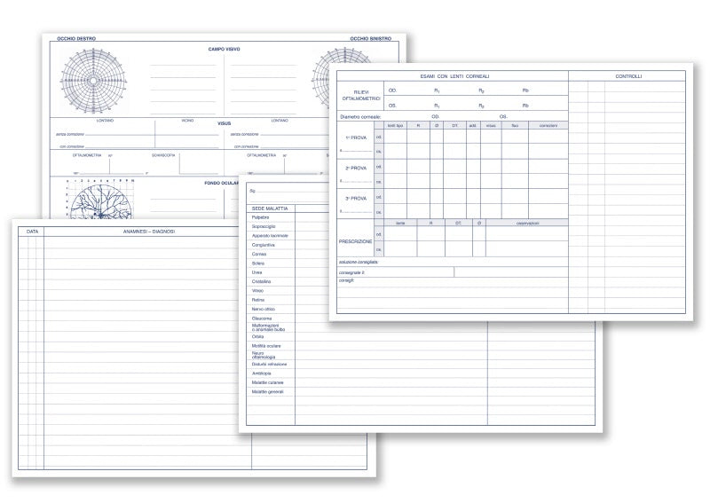 SCHEDA PER PEDIATRI CARTONCINO DA 140 GR. 17X24 CM CF 50 PZ