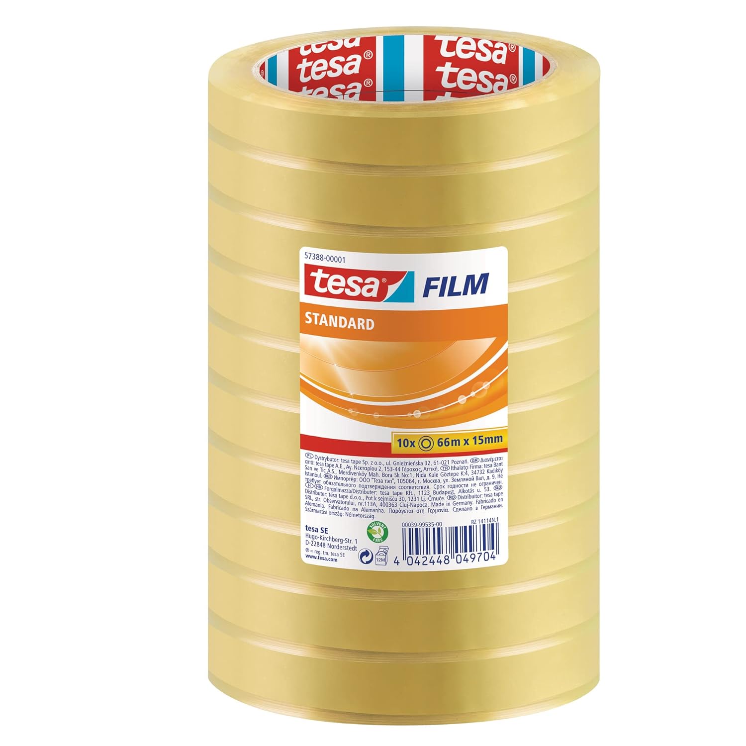 tesa® Rotolo Adesivo Trasparente 15mm x 66m