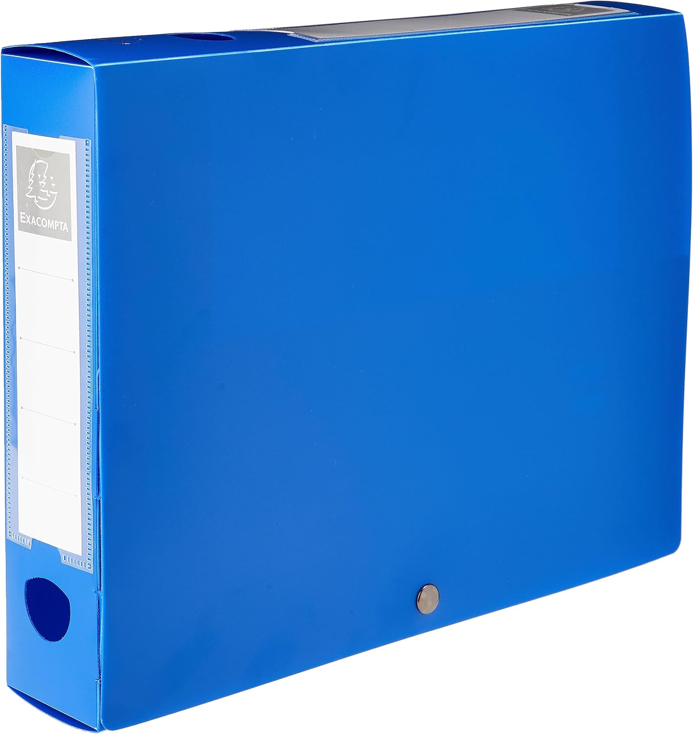 CARTELLINA PER ARCHIVIO BOX CON BOTTONE 60MM BLU