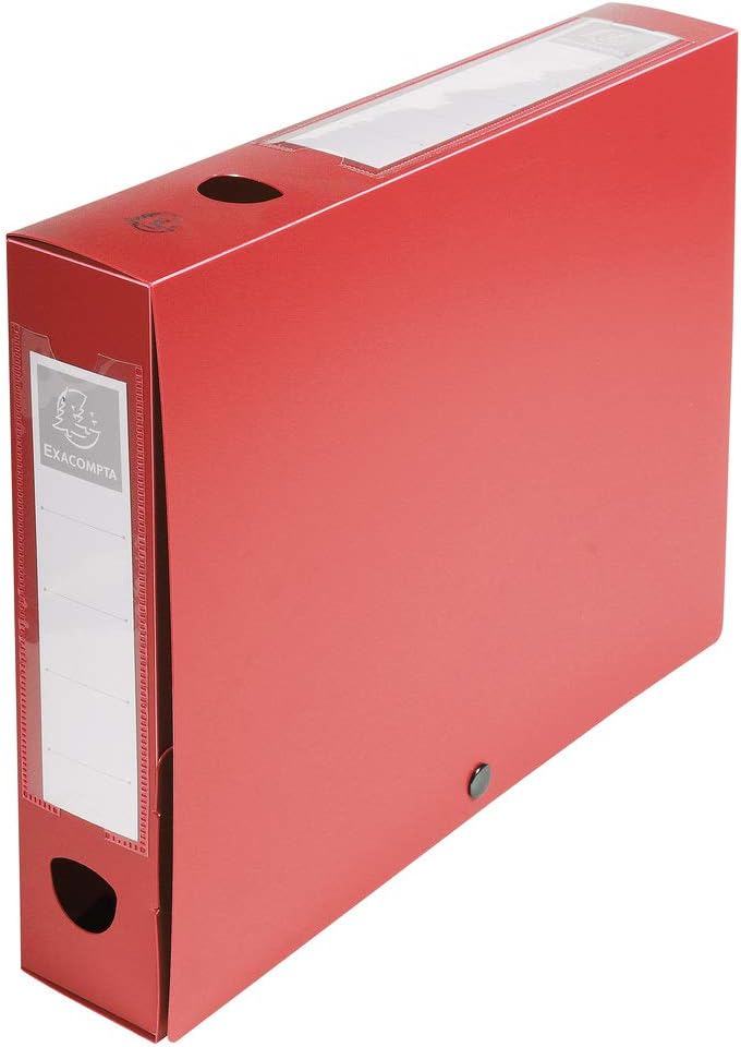 CARTELLINA PER ARCHIVIO BOX CON BOTTONE 60MM ROSSO