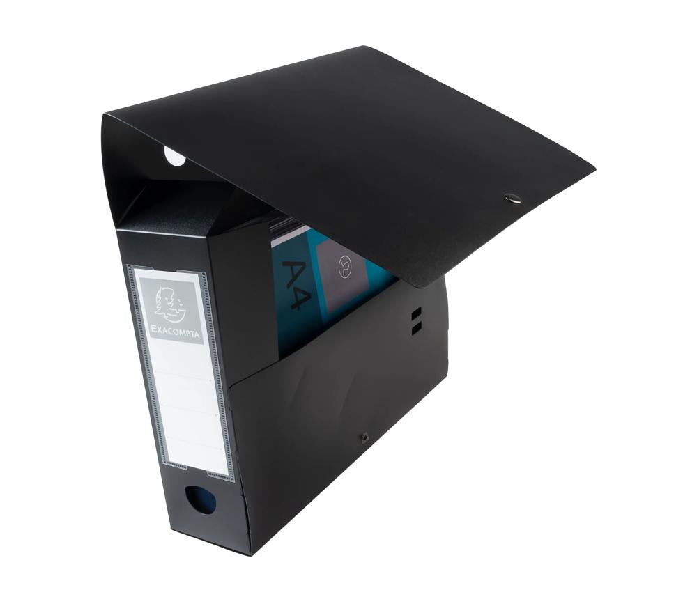 CARTELLINE PER ARCHIVIO BOX CON BOTTONE 80MM - Nero
