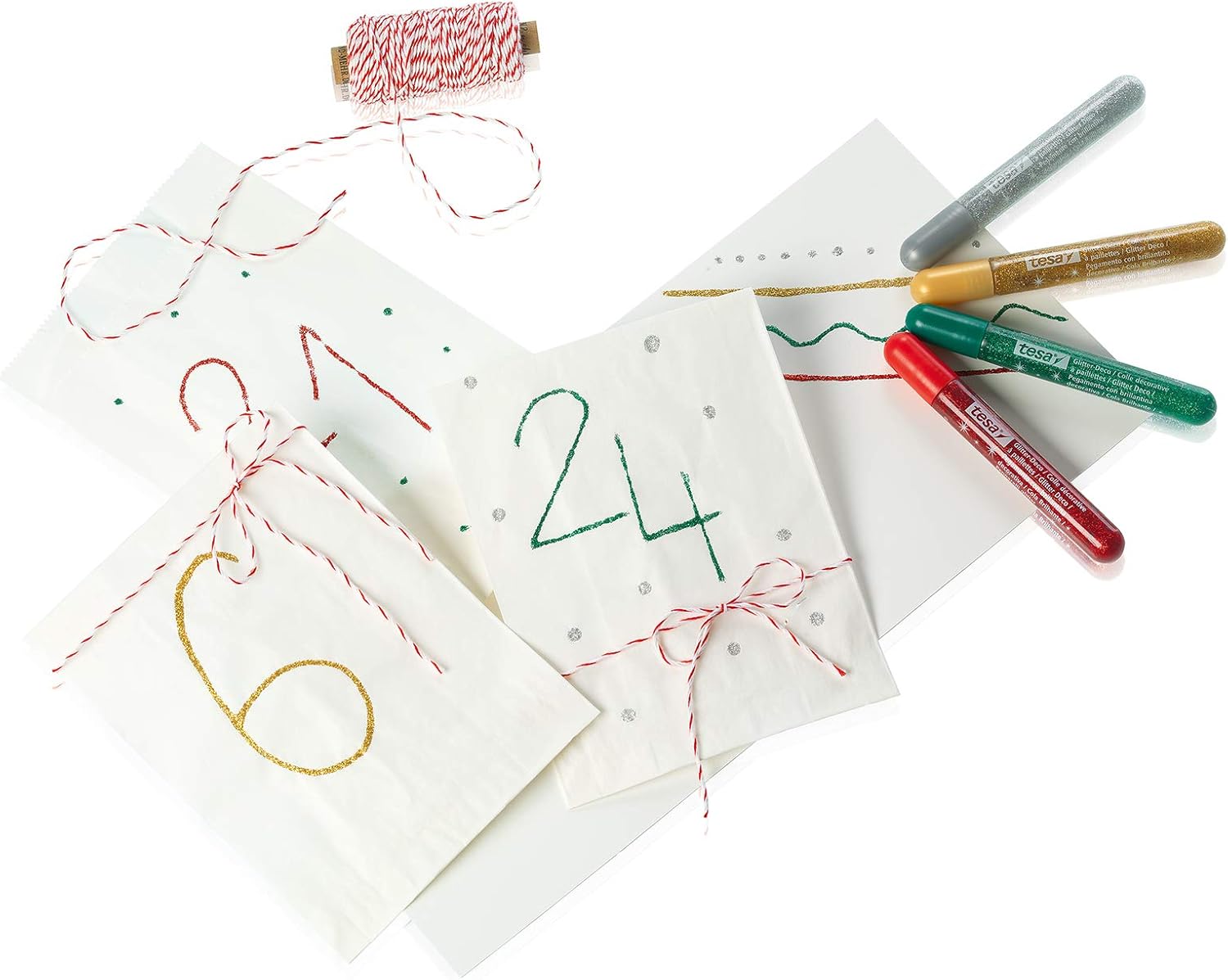 tesa® Colla glitter Candy Colours Blister da 6 Pezzi