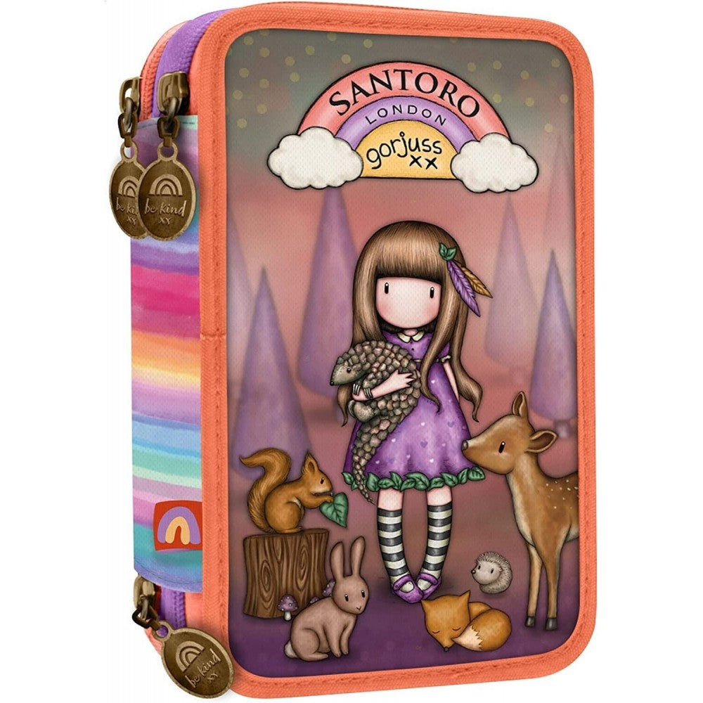 Gorjuss Astuccio 3 Zip Be Kind To All Creatures