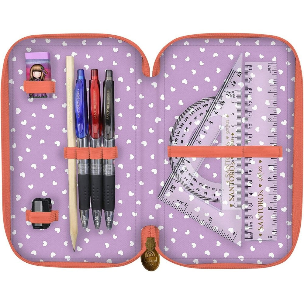 Gorjuss Astuccio 3 Zip Be Kind To All Creatures