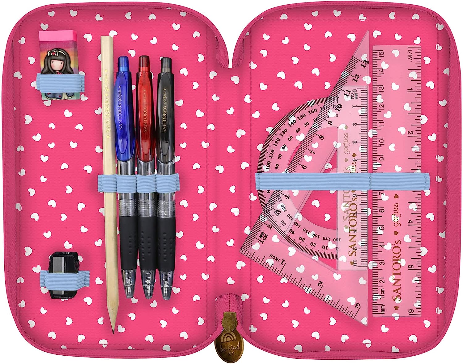 ASTUCCIO 3 ZIP BE KIND TO YOURSELF GORJUSS - SANTORO