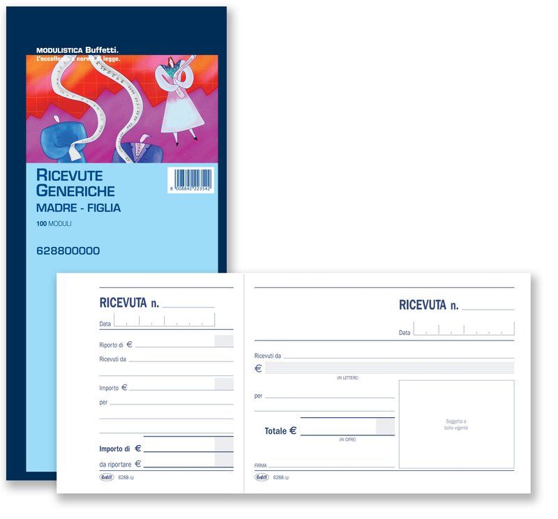 BLOCCO RICEVUTA MADRE E FIGLIA 100FG