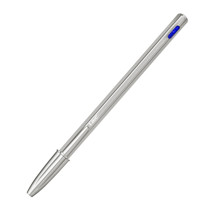 PENNA BIC CRISTAL RE'NEW IN METALLO COL .BLU + 2 REFIL