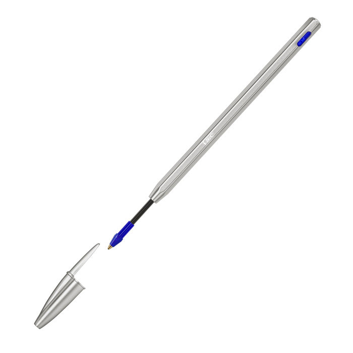 PENNA BIC CRISTAL RE'NEW IN METALLO COL .BLU + 2 REFIL