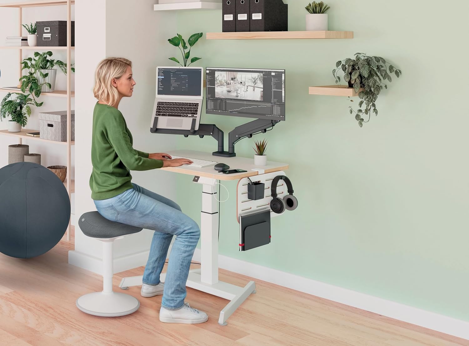 Leitz Ergo Scrivania ErgonomicaMobile Regolazione Pneumatica