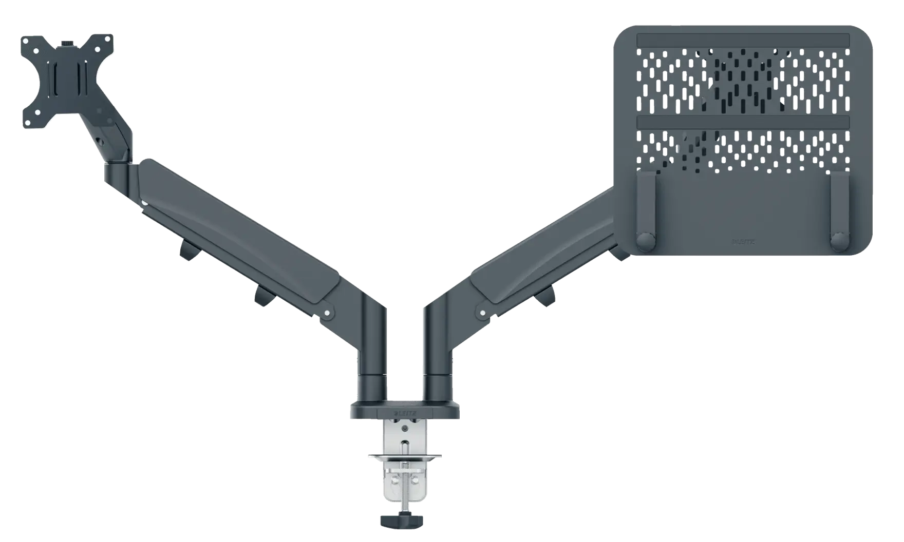 Braccio per laptop Ergo salvaspazio per doppio monitor