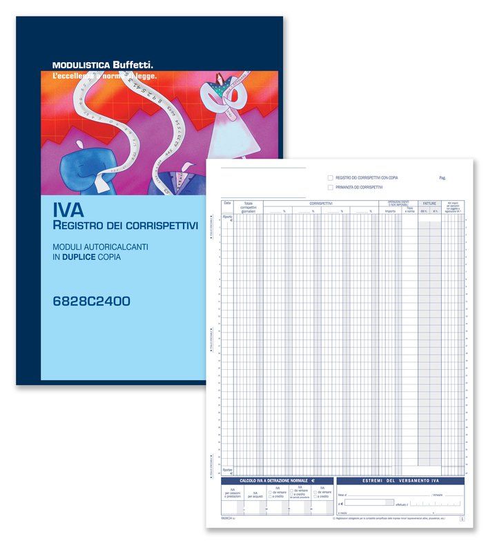 CF 5 PZ. REGISTRI CORRISPETTIVI - PRIMANOTA DETTAGLIANTI