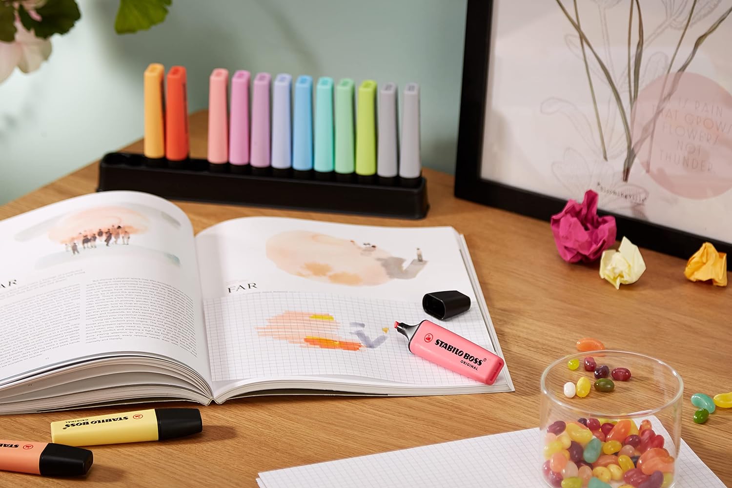 SET 15 PZ Evidenziatore STABILO BOSS ORIGINAL Pastel
