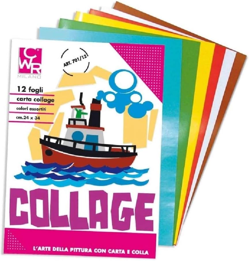 CWR 701/6 Carta rasata adesiva Album con 6 fogli da 24x34