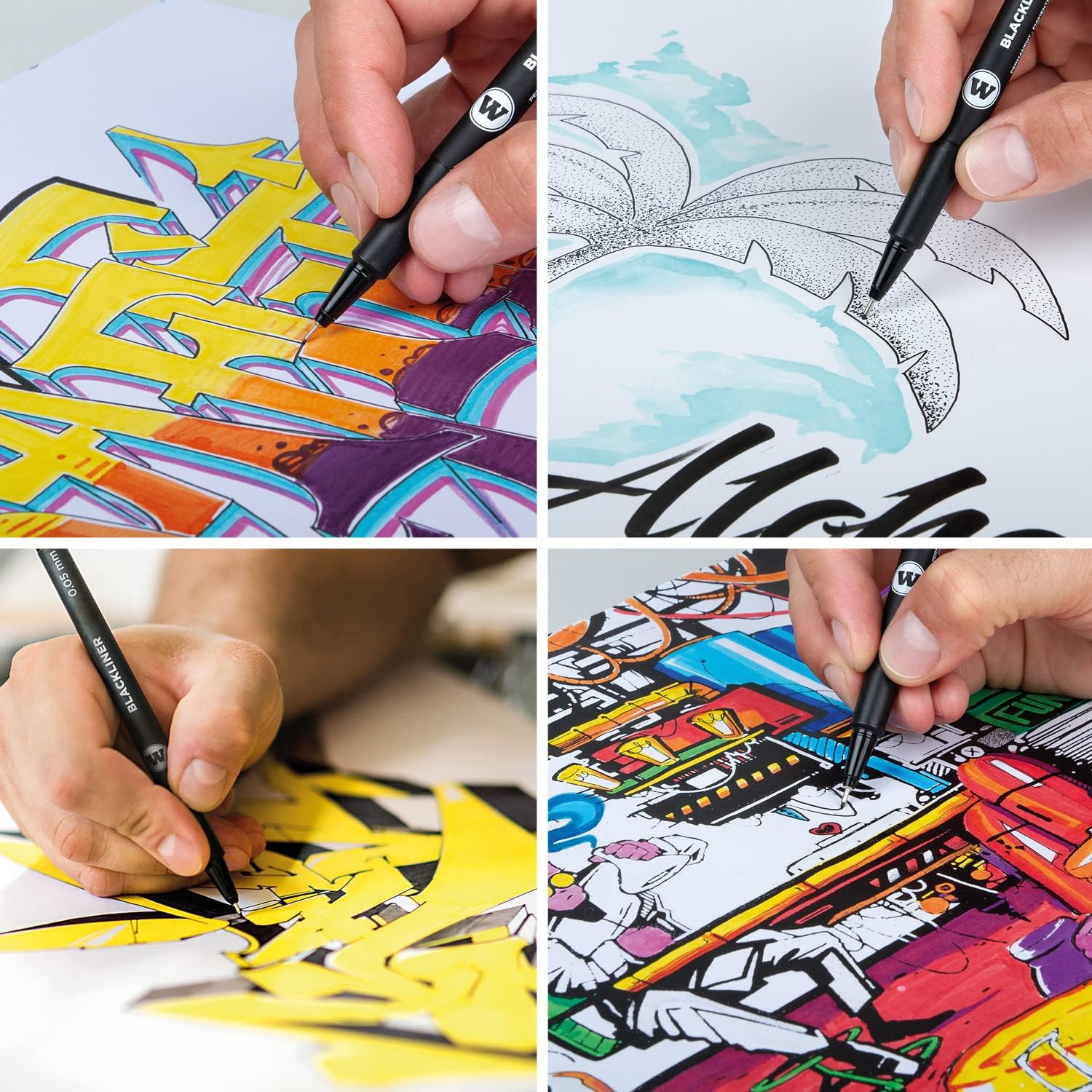 Molotow Blackliner Fineliner 0.5 mm Nero Segnale