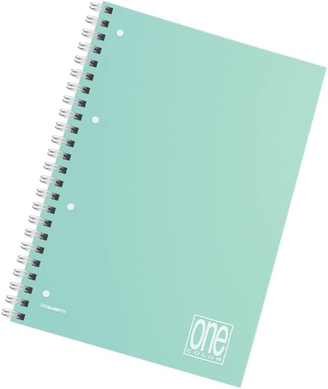CF 6 PZ Quaderno f.to A4 con spirale One Color pastello 1R