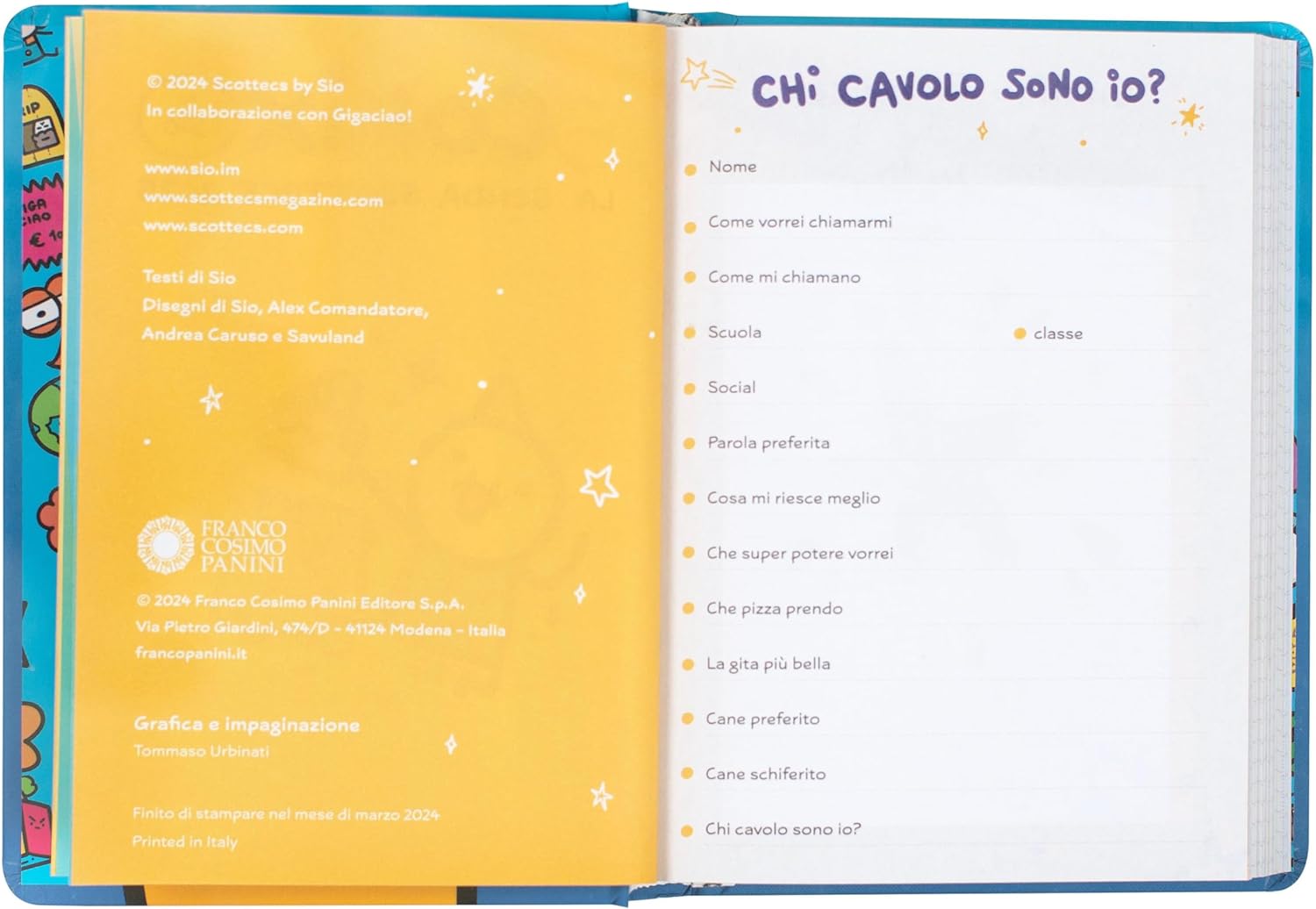 Diario Scuola Scomix 16 Mesi Medium By Sio 2024/2025 Blu