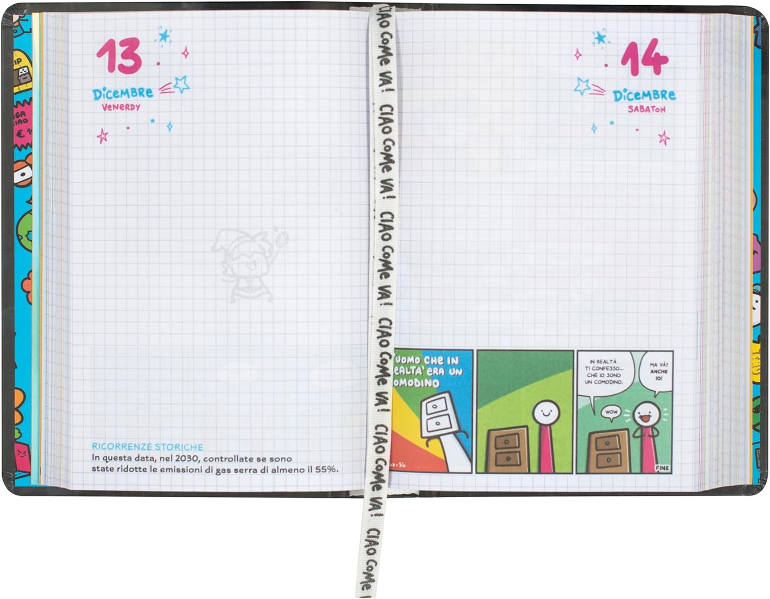 Diario Scuola Scomix 16 Mesi Medium By Sio 2024/2025 Nero