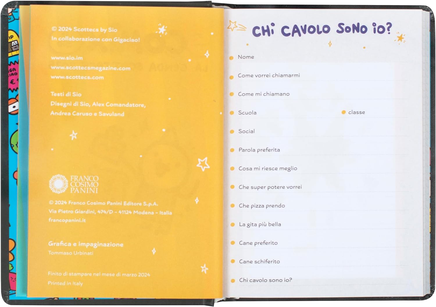 Diario Scuola Scomix 16 Mesi Medium By Sio 2024/2025 Nero