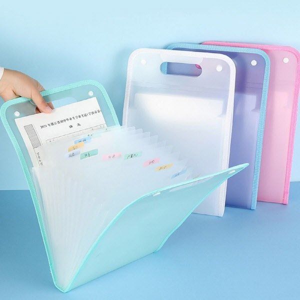 Classificatore a soffietto verticale con maniglia - Rosa