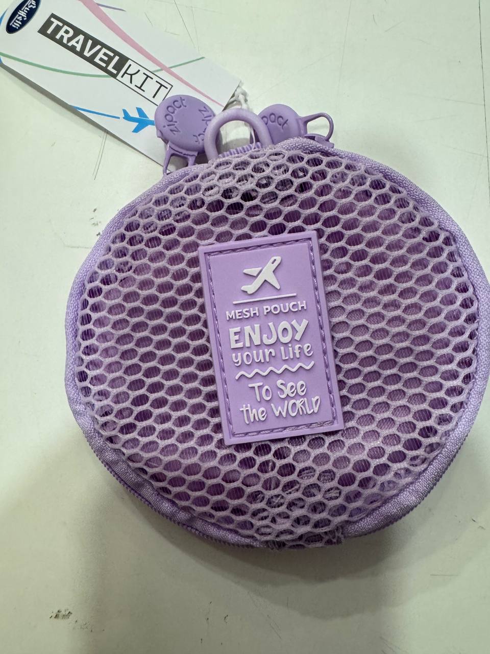 Travel bag porta monete con zip - Pastel Lilla