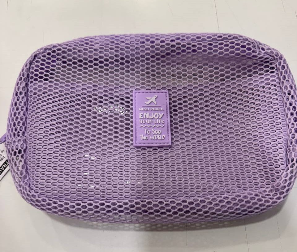 Travel beauty grande con zip - Pastel Lilla