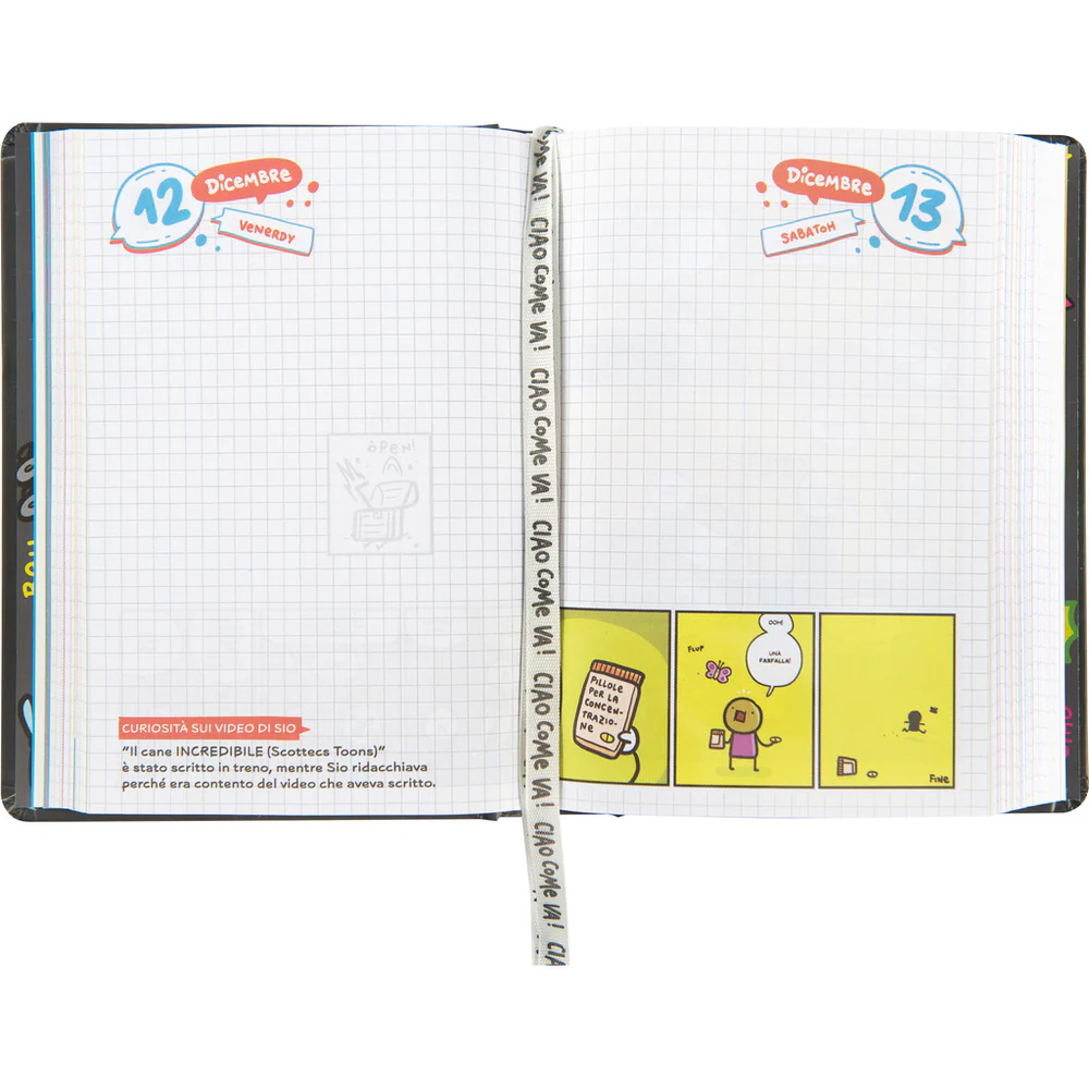 Scomix -Diario 16 Mesi 2025/26 - Medio Giornaliero Nero