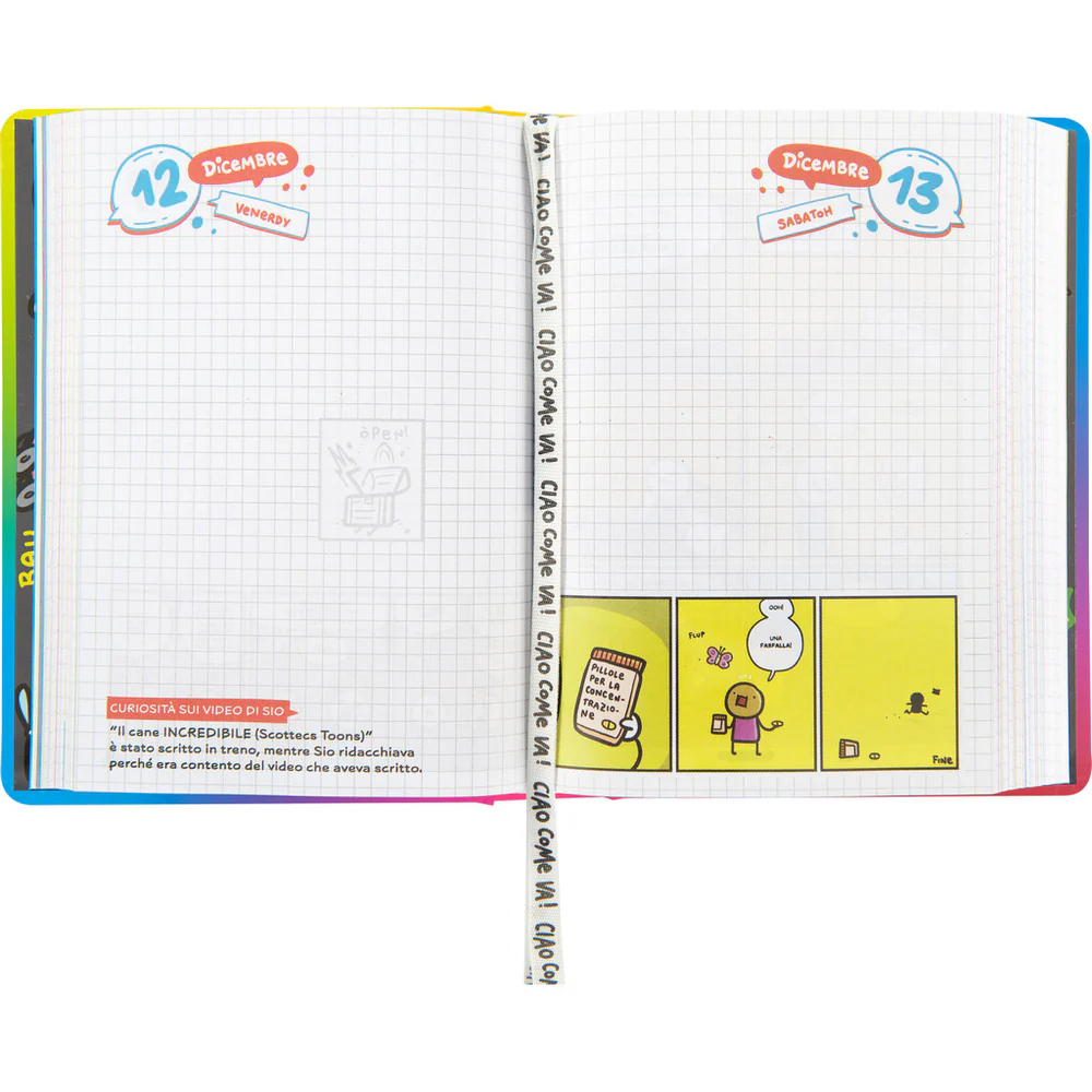 Scomix -Diario 16 Mesi 2025/26 -Medio Giornaliero Multicolor