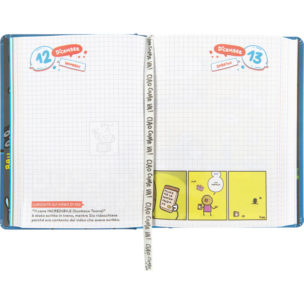 Scomix -Diario 16 Mesi 2025/26 -Medio Giornaliero Blu Chiaro