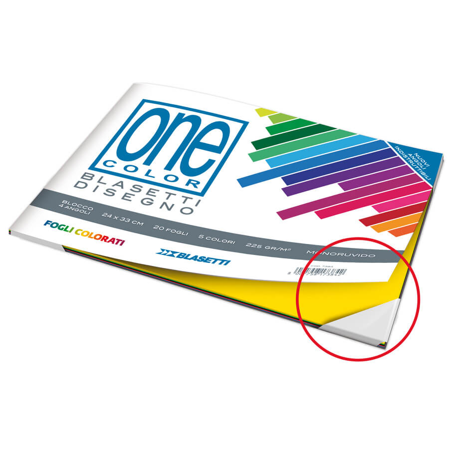 BLOCCHI DA DISEGNO CON FOGLI COLORATI MONORUVIDI