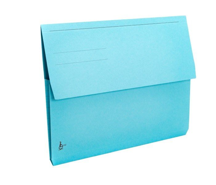 Cf. 10 Cartelline tasca soffietto 225g/mq 25 5x32 5 Azzurro