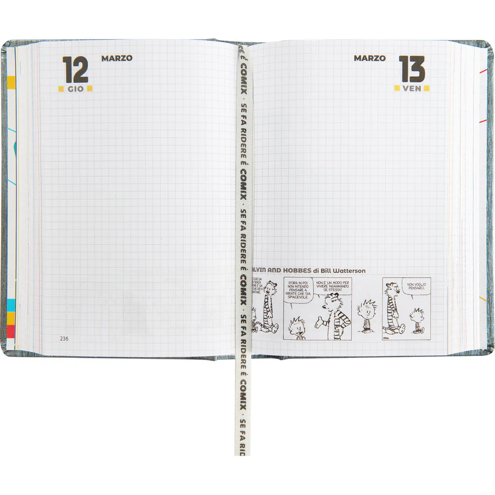Comix - Diario 16 Mesi 2025/26 - Giornaliero Standard Grigio