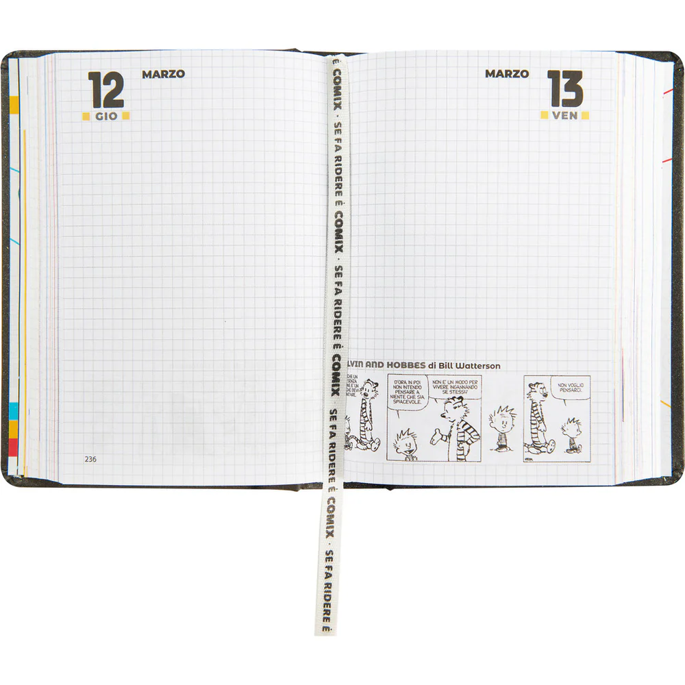 Comix - Diario 16 Mesi 2025/26 - Giornaliero Mini Charcoal