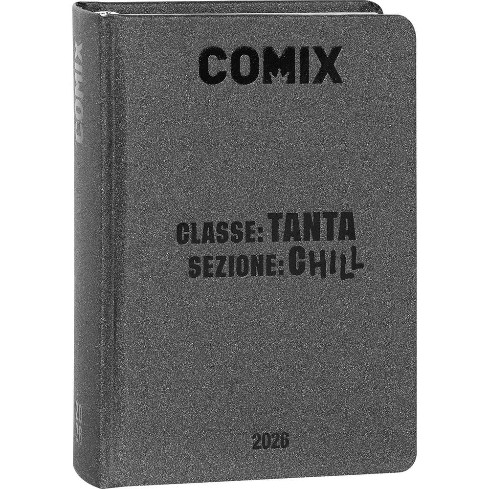 Comix - Diario 16 Mesi 2025/26 - Giornaliero Mignon Charcoal