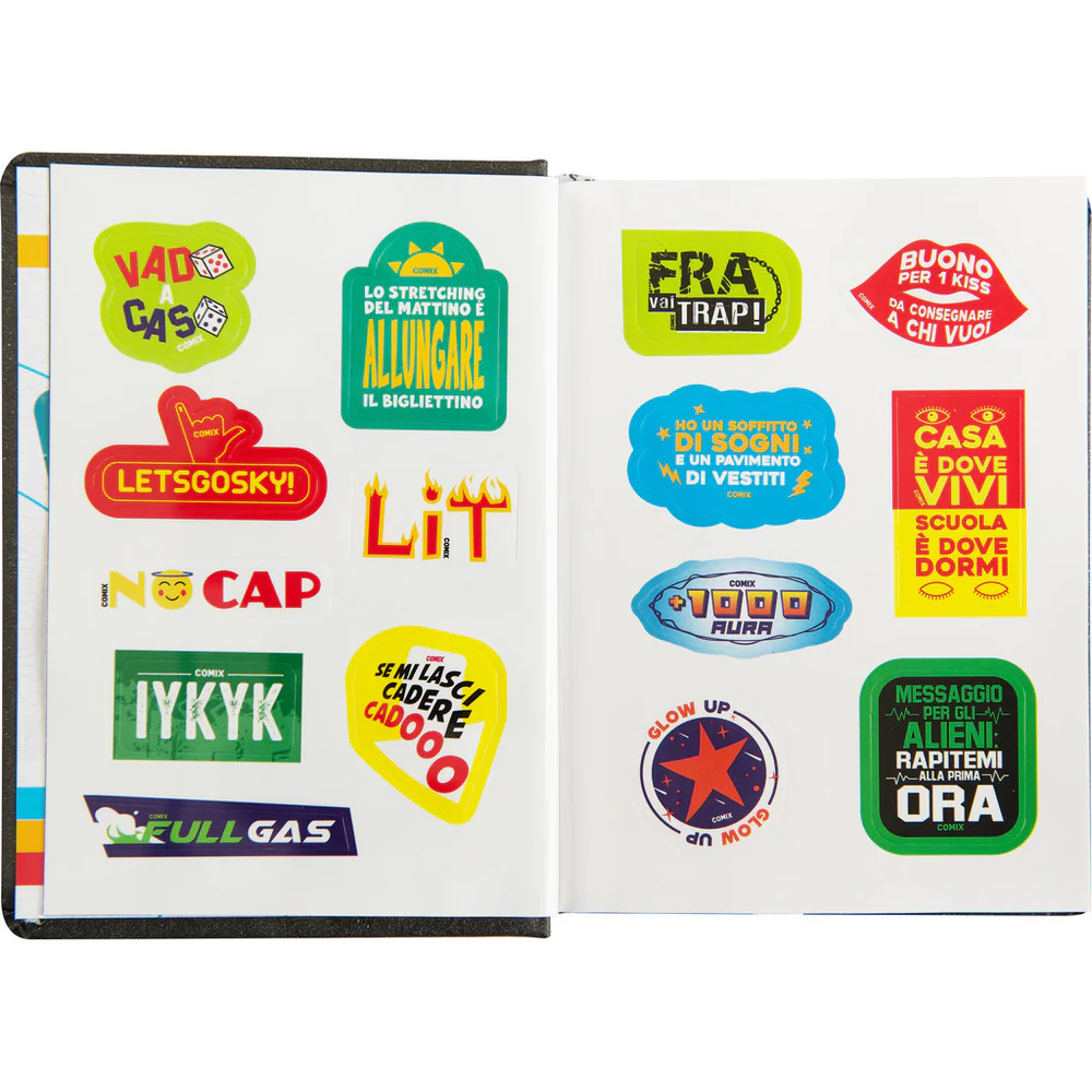 Comix - Diario 16 Mesi 2025/26 - Giornaliero Mignon Charcoal