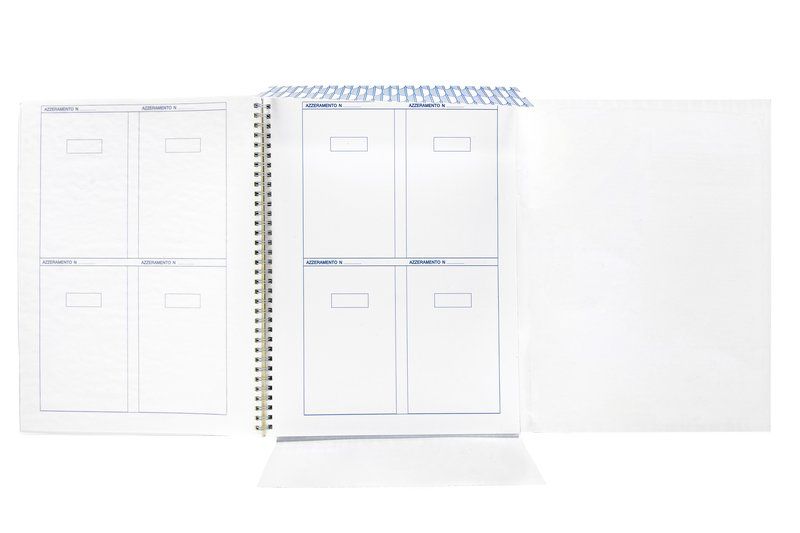 Cartellina azzeramenti giornalieri rotoli 80 mm - 104 spazi