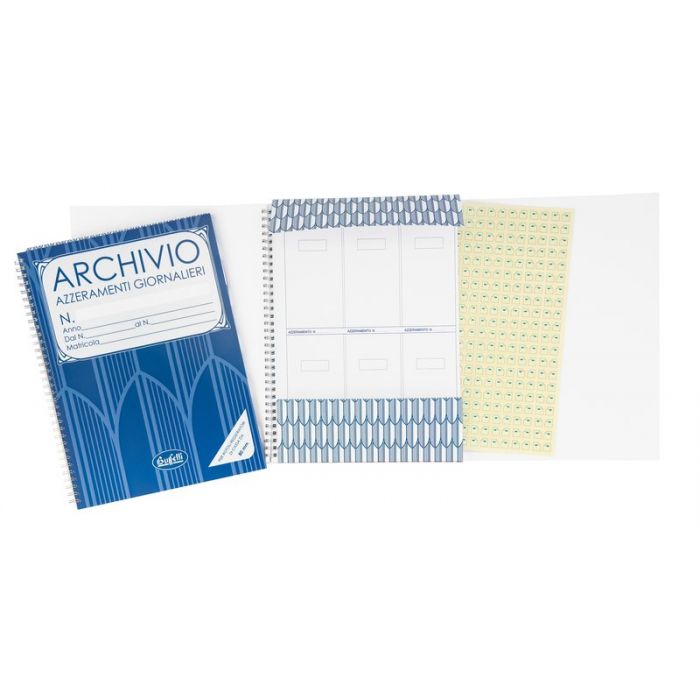 CARTELLINA AZZERAMENTI GIORNALIERI PER ROTOLI 57 MM