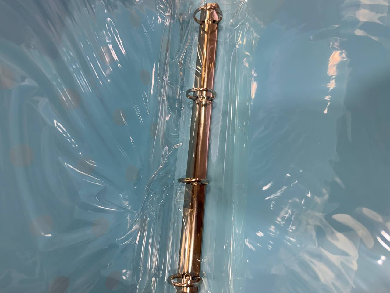 Cartella 4 Anelli Diametro 25 - Pastel Dots Azzurro