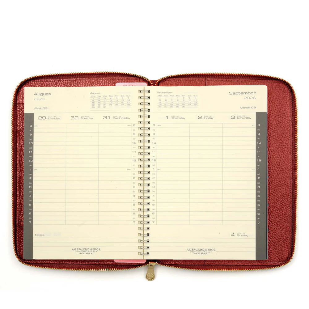 WEEKLY DESK TIFFANY - Rosso