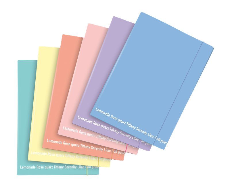 CARTELLINA CON ELASTICO HAPPY COLOR COLORI PASTELLO - 33X24