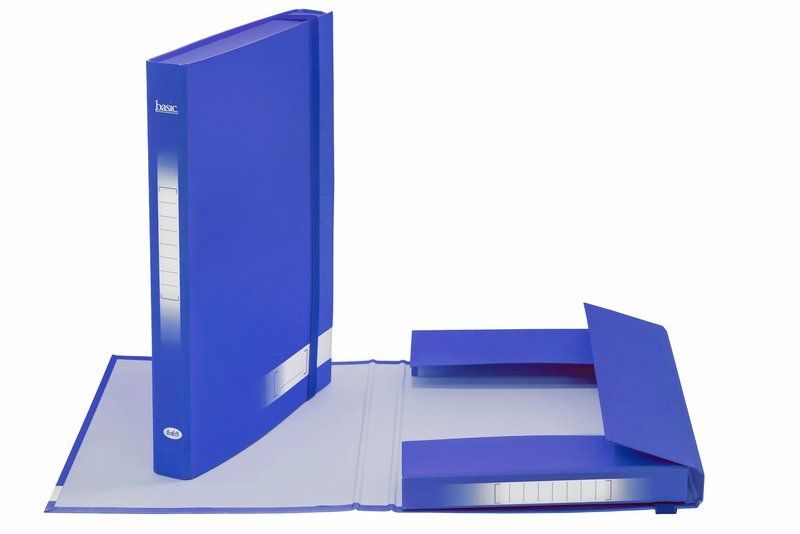SCATOLA PROGETTI CON ELASTICO BASIC DORSO 3 CM 33X24 BLU