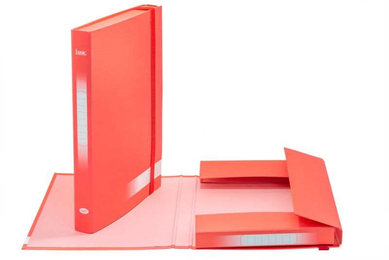 SCATOLA PROGETTI CON ELASTICO BASIC DORSO 3 CM 33X24 ROSSO