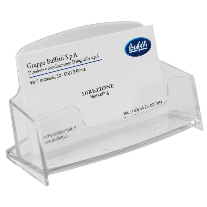 PORTABIGLIETTI DA VISITA - PLASTICA RIGIDA f.to 50x90 mm.