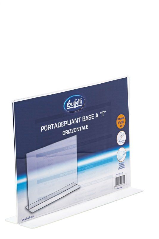 Portadepliant Plastificato - Base T A4 - Orizzontale