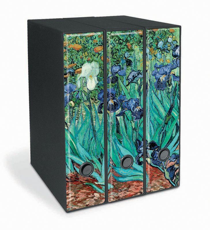 BUFFETTI SET DI 3 REGISTRATORI DORSO 8 VAN GOGH IMAGE 2018