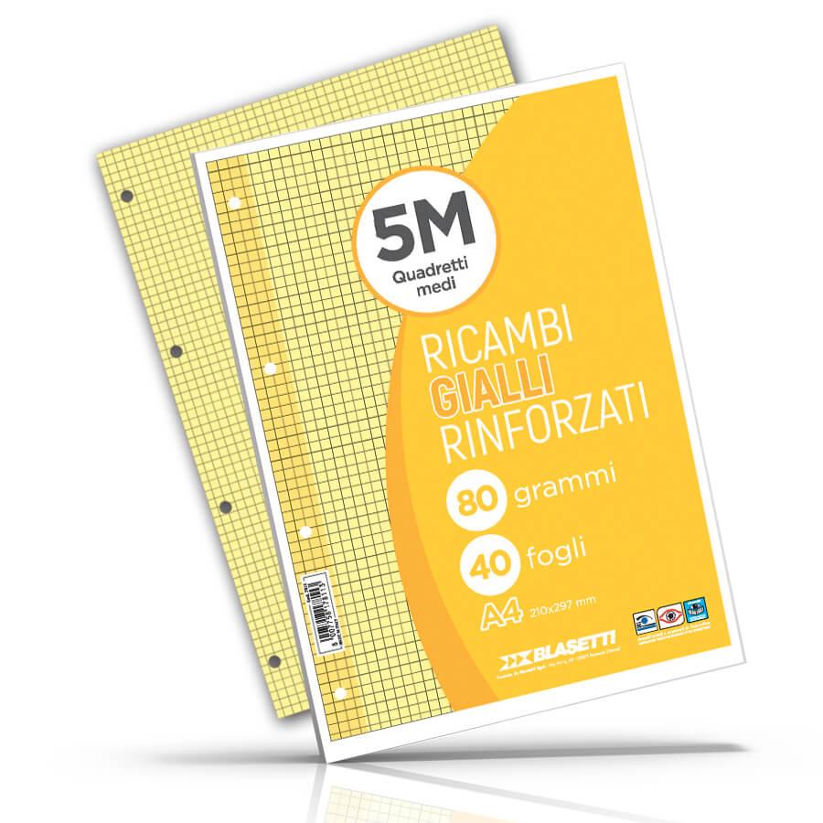 CF 6 PZ 40 FF RICAMBI RINFORZATI GIALLI A4 80 GR 5 MM