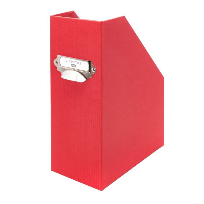 SCATOLA PORTARIVISTE LIVING DORSO11 CM 31X26 CM ROSSO