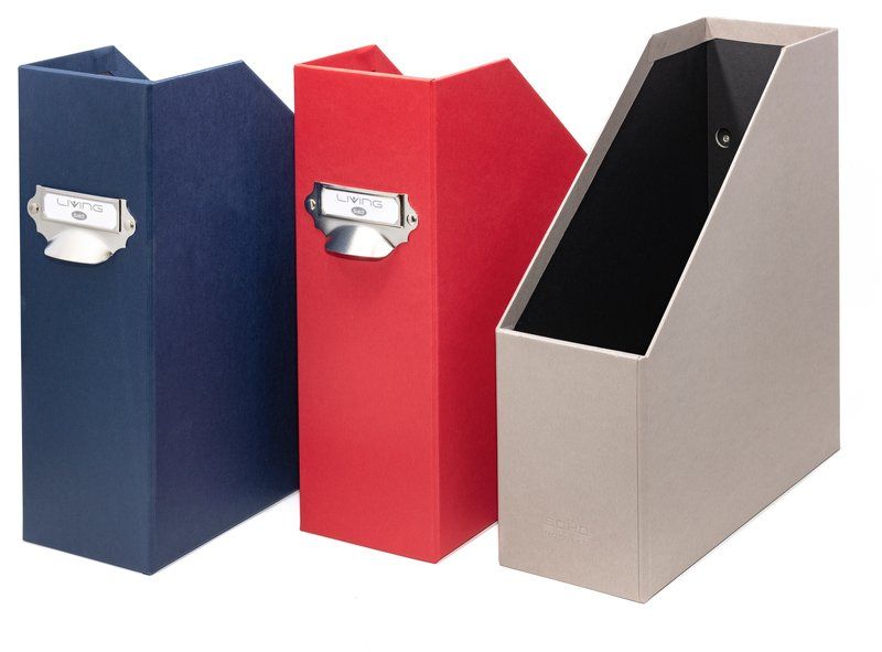 SCATOLA PORTARIVISTE LIVING DORSO11 CM 31X26 CM ROSSO